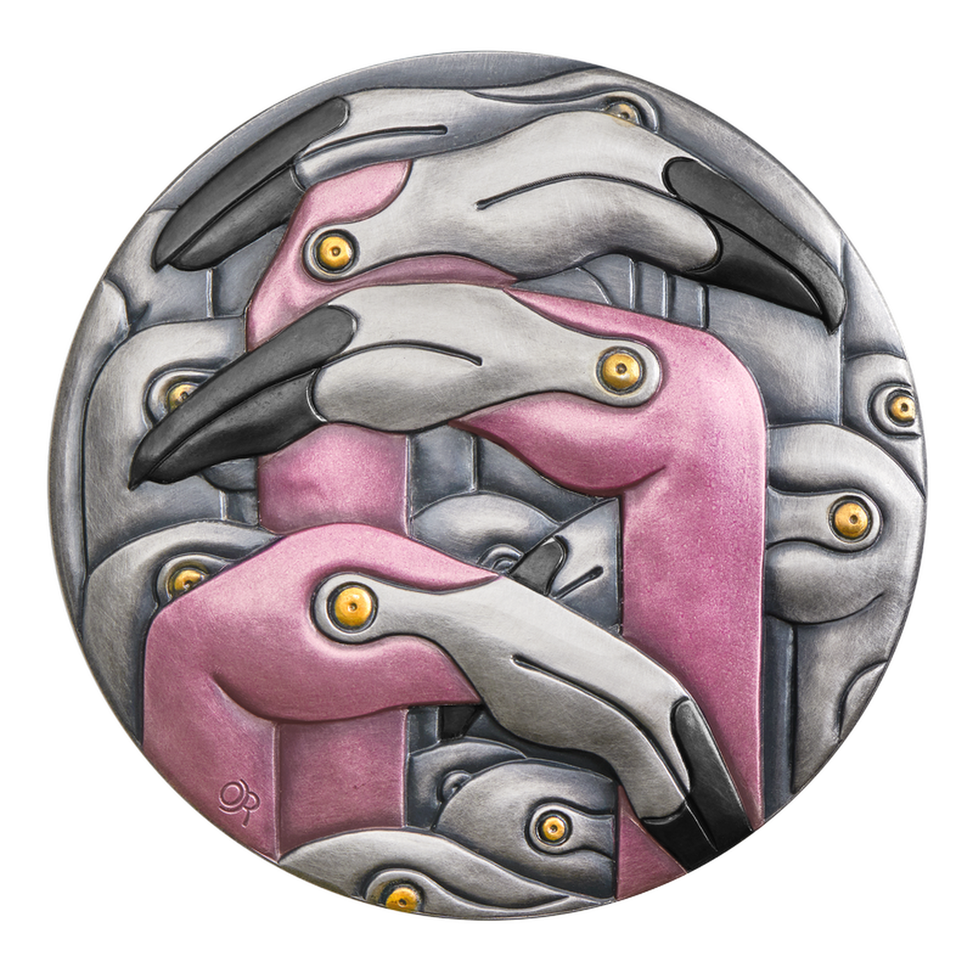 Flamingos coin - 5 oz silver - 2024 - Liberia